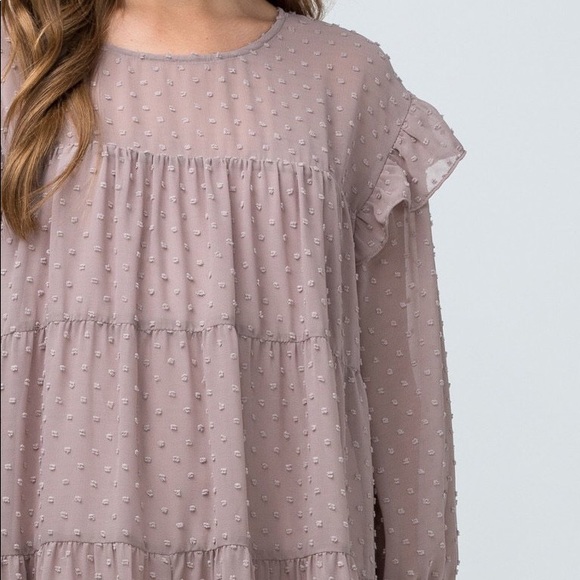 Entro Swiss Dot Tiered Dress - Picture 3 of 4